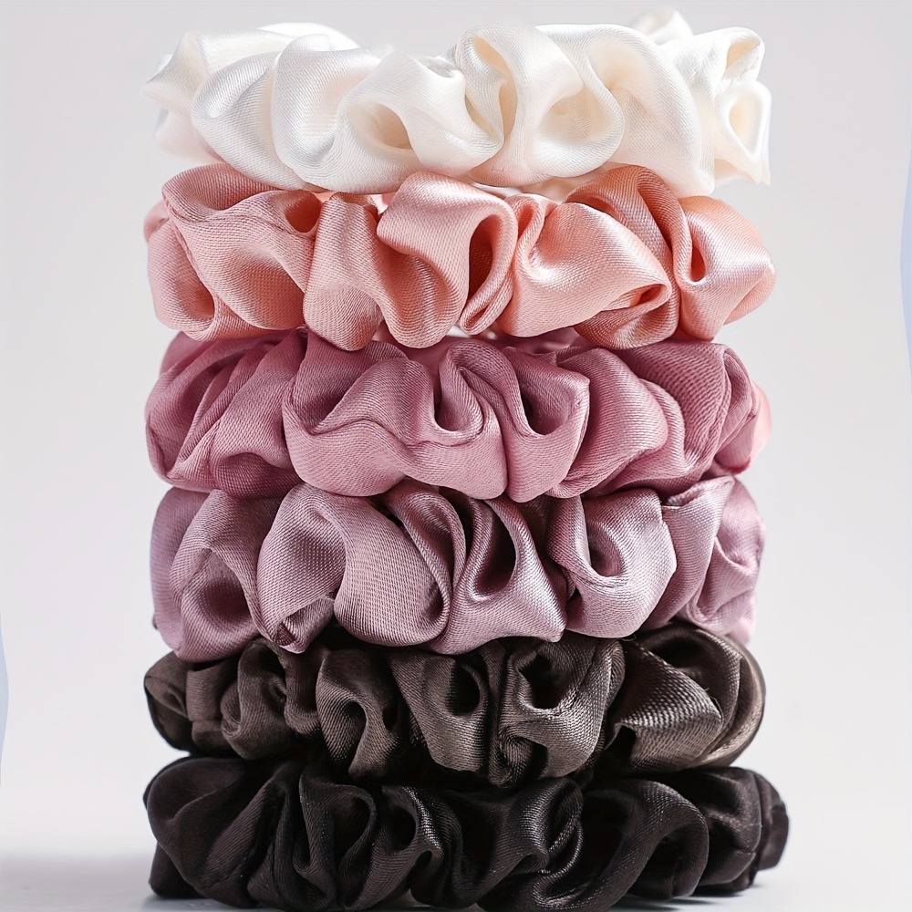 Scrunchie Satin Set - Lot de 6 chouchous en satin