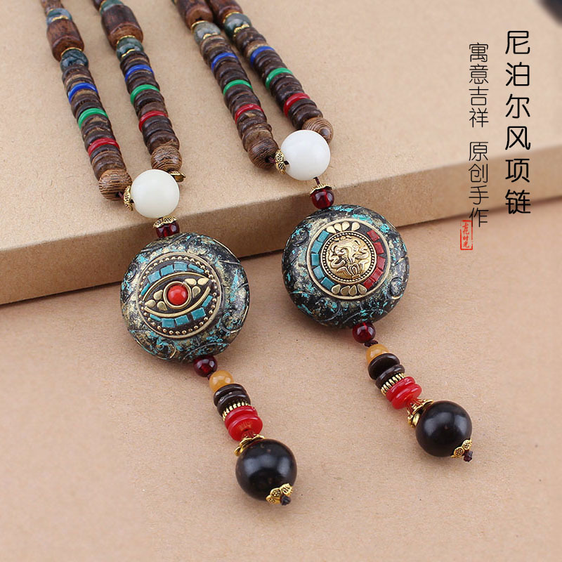 Women Accessories Nepal - Collier thangka long et exotique en