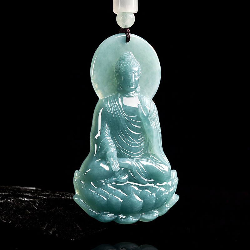 Women'S Accessories Jewelry - Collier pendentif Bouddha en jadéite birmane