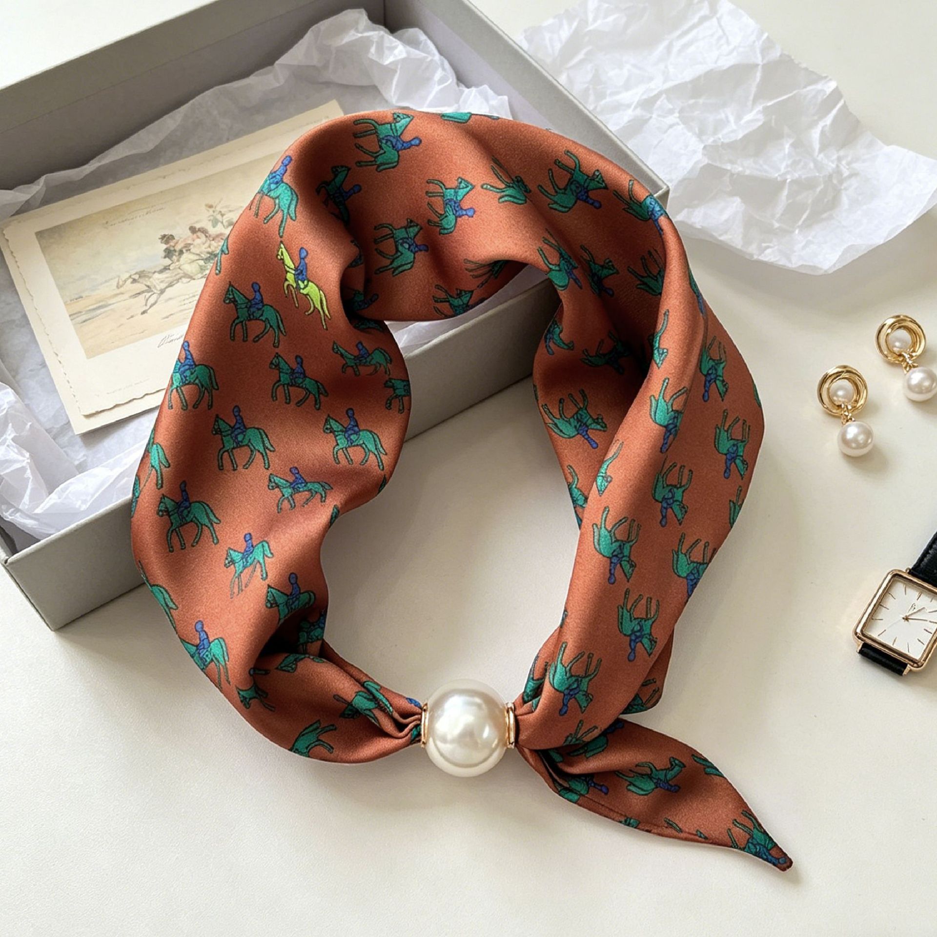 Women'S Accessories For Neck - Écharpe Magnétique de Luxe en Perles