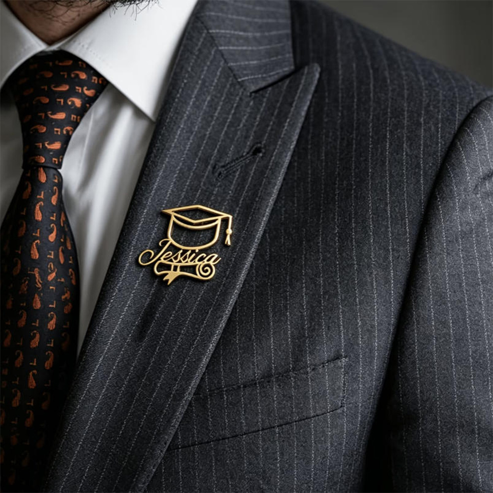 Brooch Pin Gold - Broche personnalisée pour chapeau de diplômé