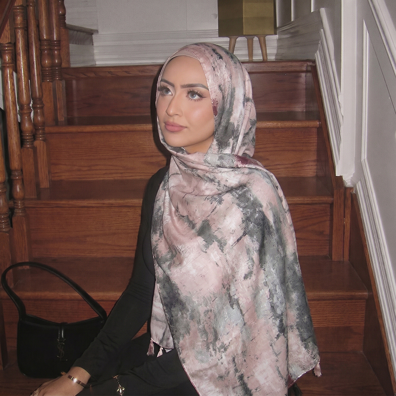 Women'S Accessories For Neck - Hijab respirant à imprimé peinture à