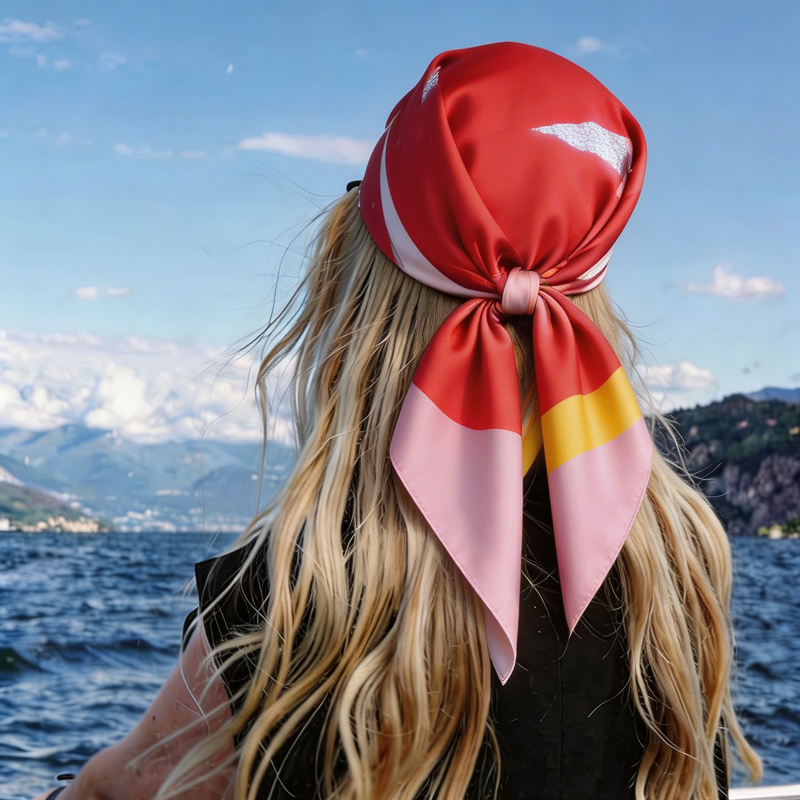 Women'S Accessories For Neck - Foulard carré en satin de soie