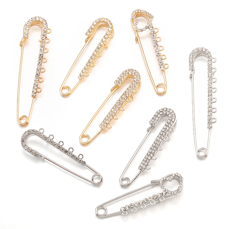 Brooch Pin Gold - Broches en alliage avec strass, couleur