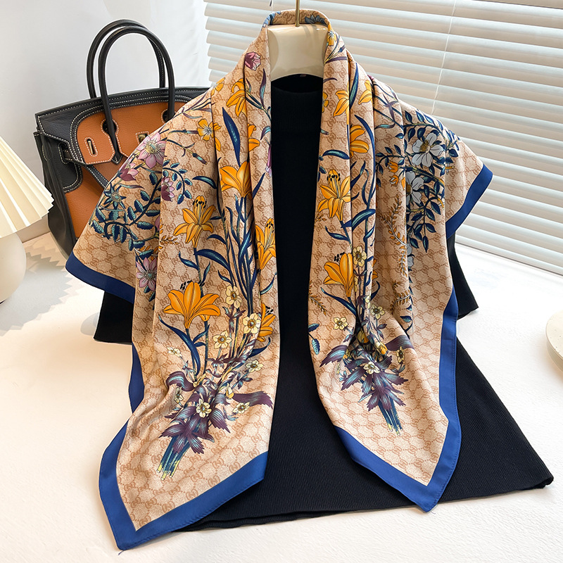 Women'S Accessories For Neck - Nouveau foulard en satin sergé 90