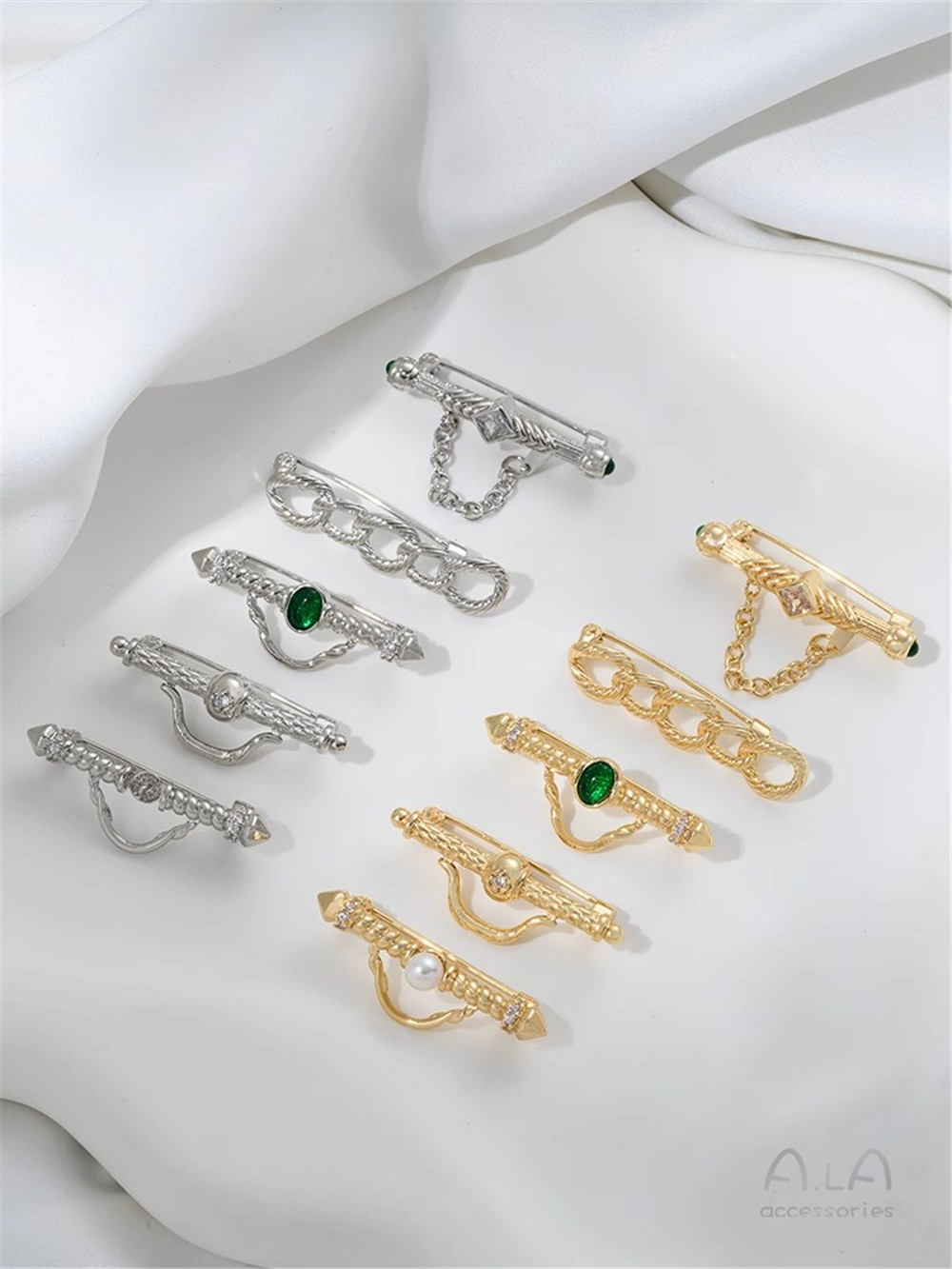Brooch Pin Gold - JOType-Broche fendue en or 14 carats
