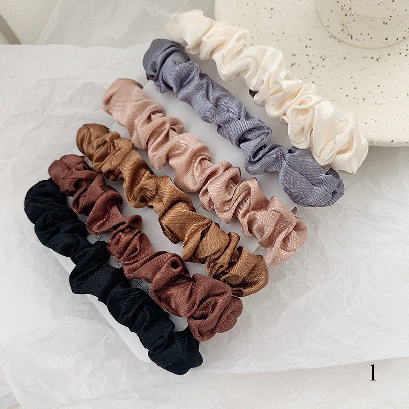 Scrunchie Satin Set - 1 ensemble de chouchous élastiques en