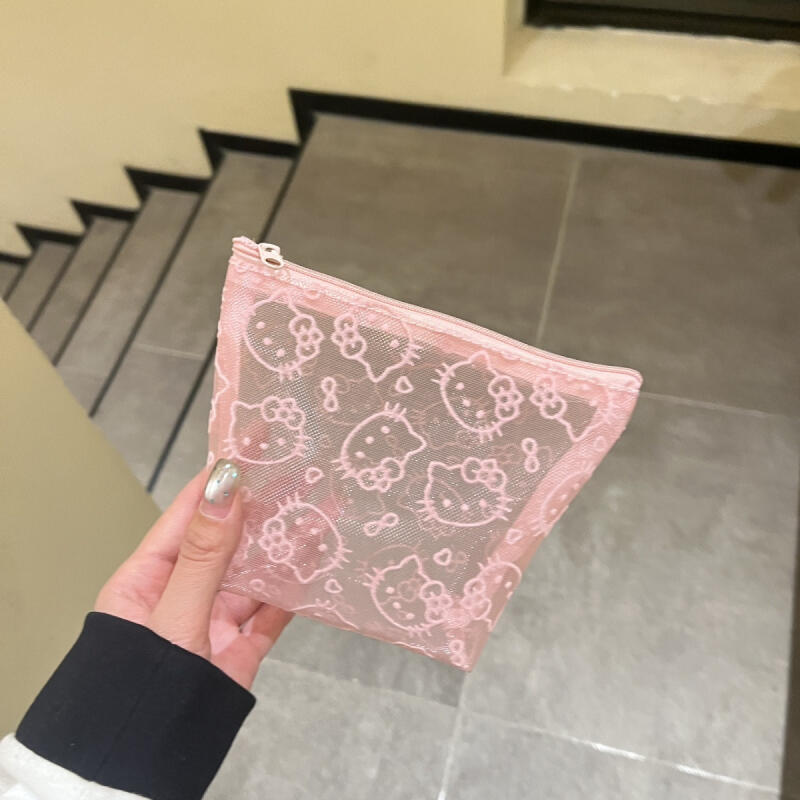 Women'S Vanity Accessories - Porte-monnaie transparent en maille Hello Kitty