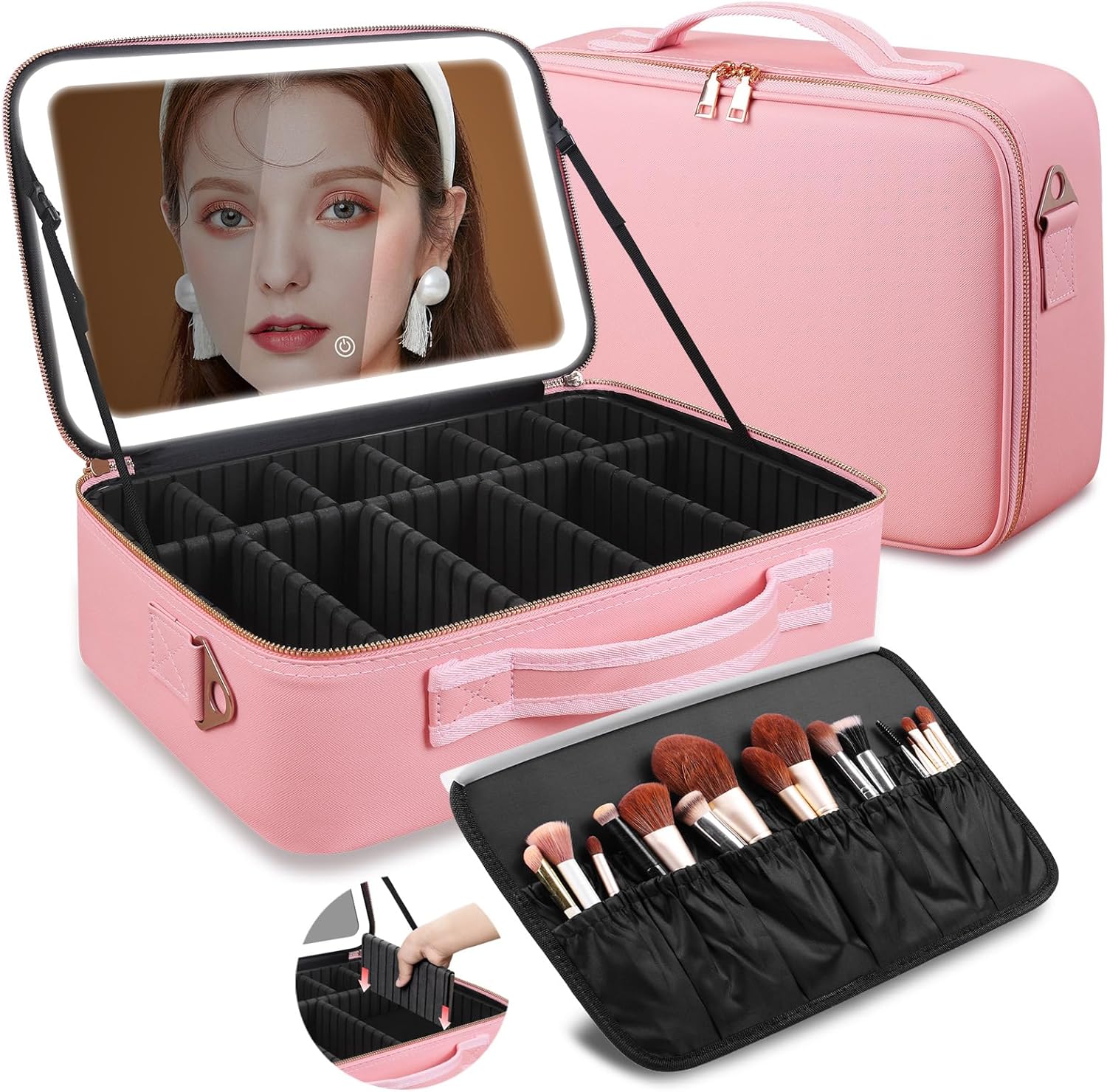 Women Accessories Organizer - Trousse de maquillage grande capacité 15''x11''