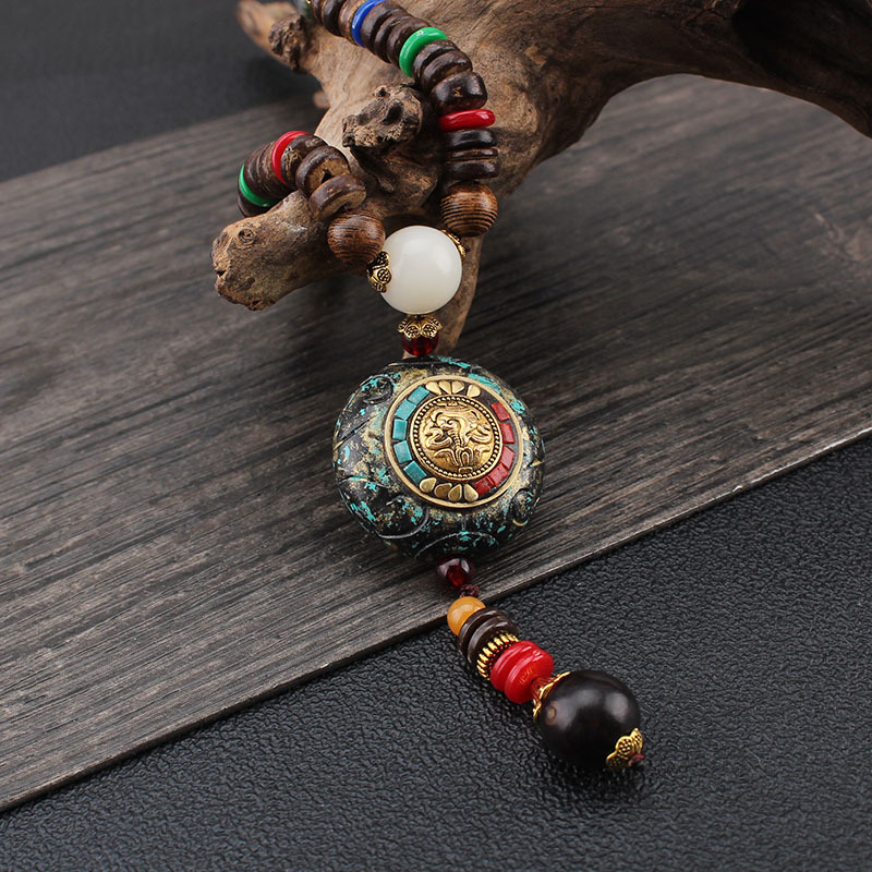 Collier thangka long et exotiq - Women Accessories Nepal avis et prix