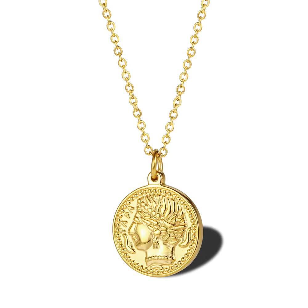 Collier avec pendentif en form - Coin Necklace Delicate avis et prix
