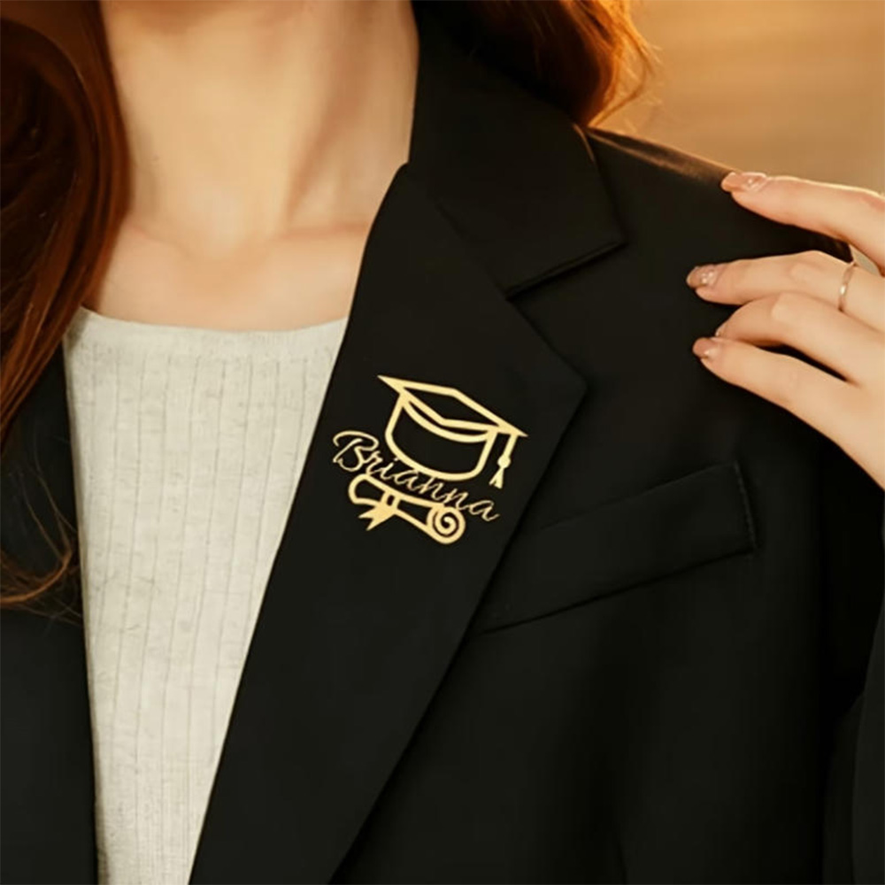 Broche personnalisée pour chap - Brooch Pin Gold avis et prix