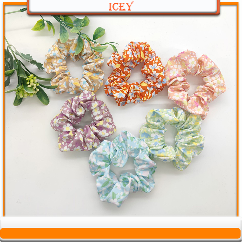 Chouchou floral en tissu pour  - Scrunchie Satin Set avis et prix