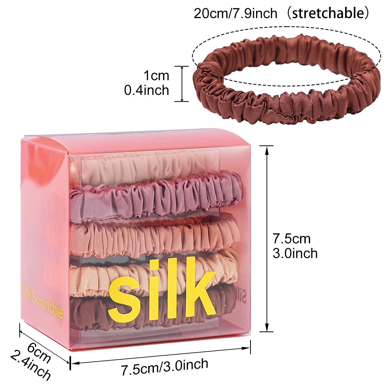 Chouchous pour cheveux en soie - Scrunchie Satin Set avis et prix