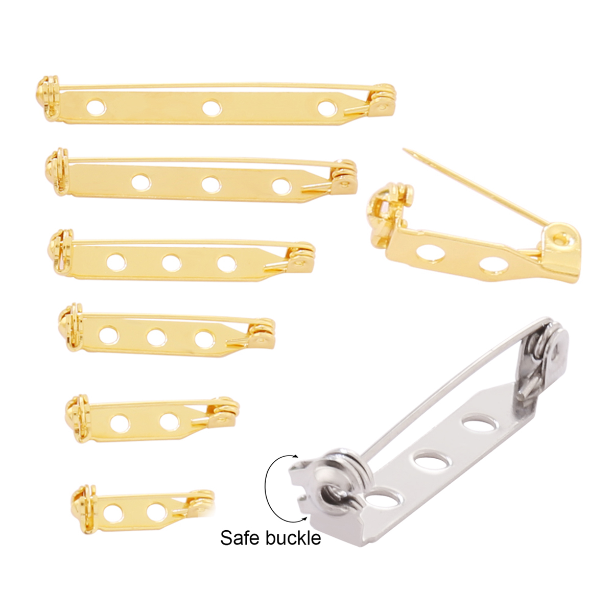 10 pièces 17-45mm broche pince - Brooch Pin Gold avis et prix