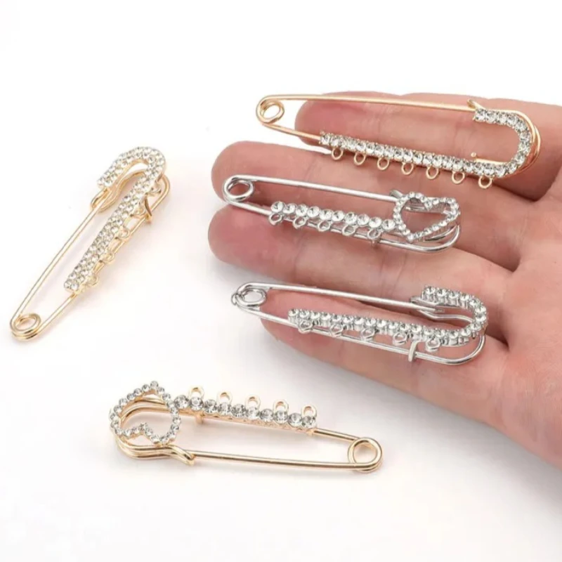 Broches en alliage avec strass - Brooch Pin Gold avis et prix