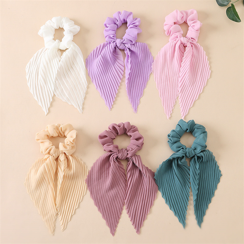 Lot de 6 chouchous plissés en  - Scrunchie Satin Set avis et prix