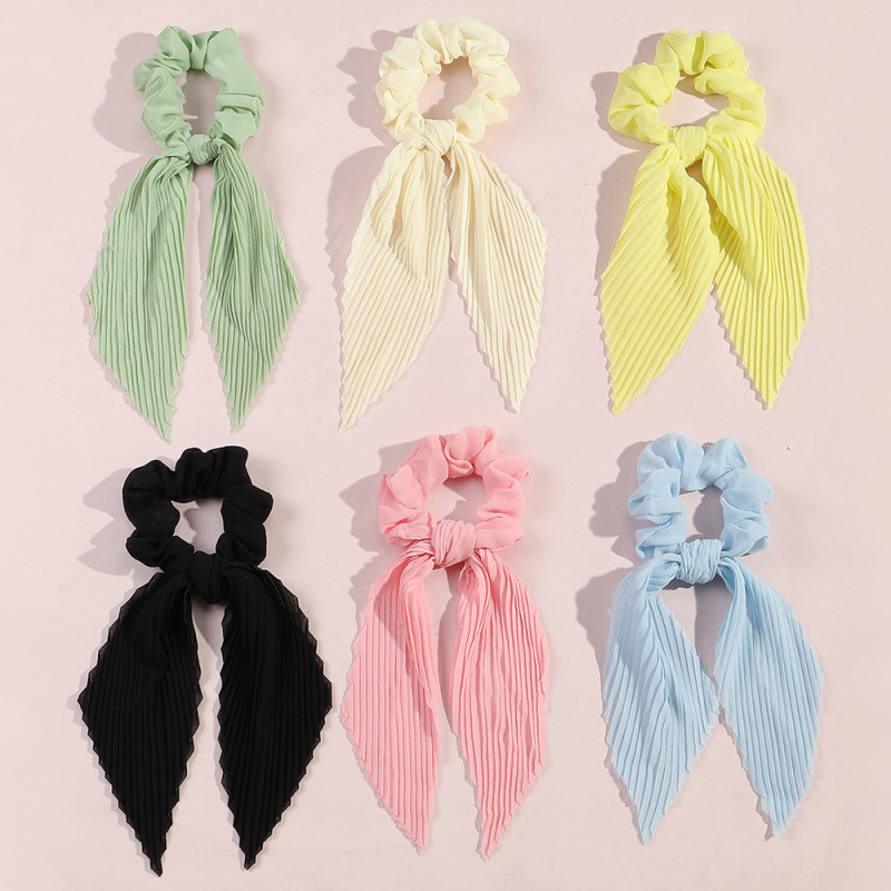 Lot de 6 chouchous plissés en  - Scrunchie Satin Set avis et prix