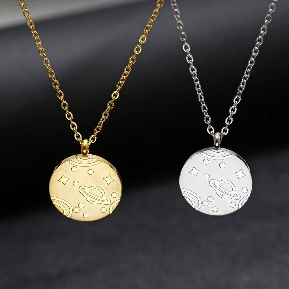 Collier pendentif de voyage en - Coin Necklace Delicate avis et prix