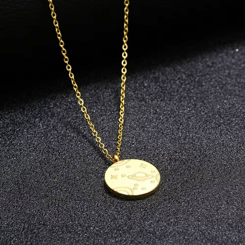 Collier pendentif de voyage en - Coin Necklace Delicate avis et prix