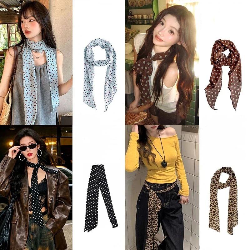 Écharpe en soie à pois et impr - Women'S Accessories For Neck avis et prix