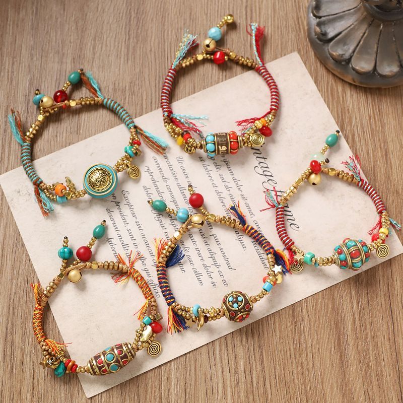 Bracelet tissé rétro tibétain, - Women Accessories Nepal avis et prix