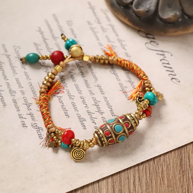 Bracelet tissé rétro tibétain, - Women Accessories Nepal avis et prix