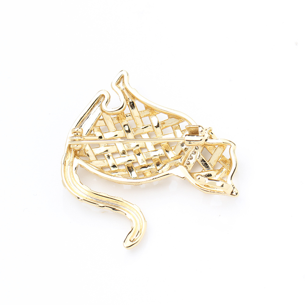 Broche chaton dorée au design  - Brooch Pin Gold avis et prix