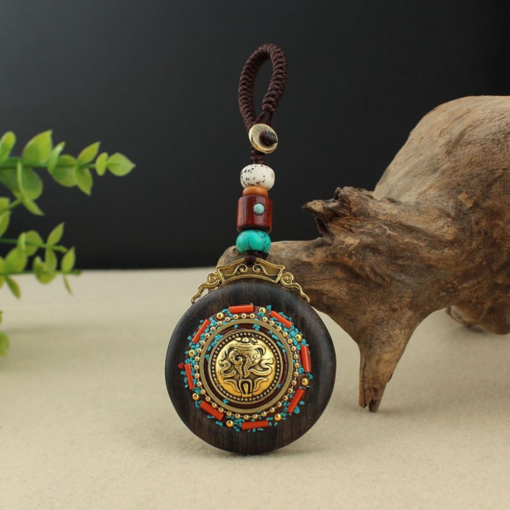 Porte-clés ethnique en bois d' - Women Accessories Nepal avis et prix