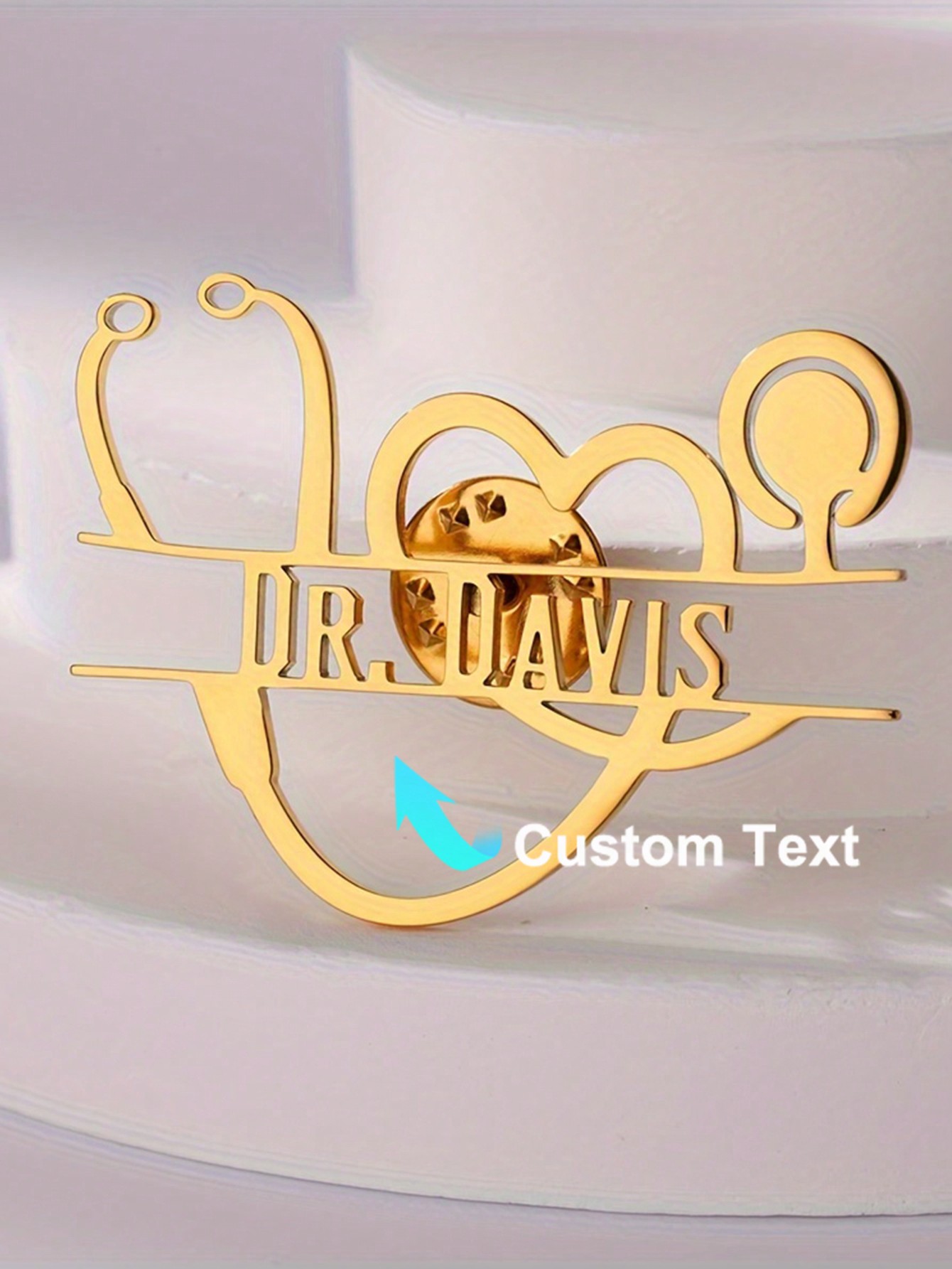 Broche Coeur Stéthoscope Vinta - Brooch Pin Gold avis et prix