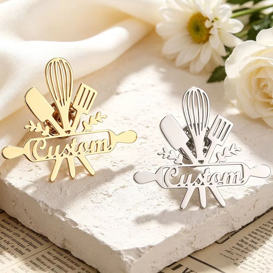 Broche personnalisée en acier  - Brooch Pin Gold avis et prix