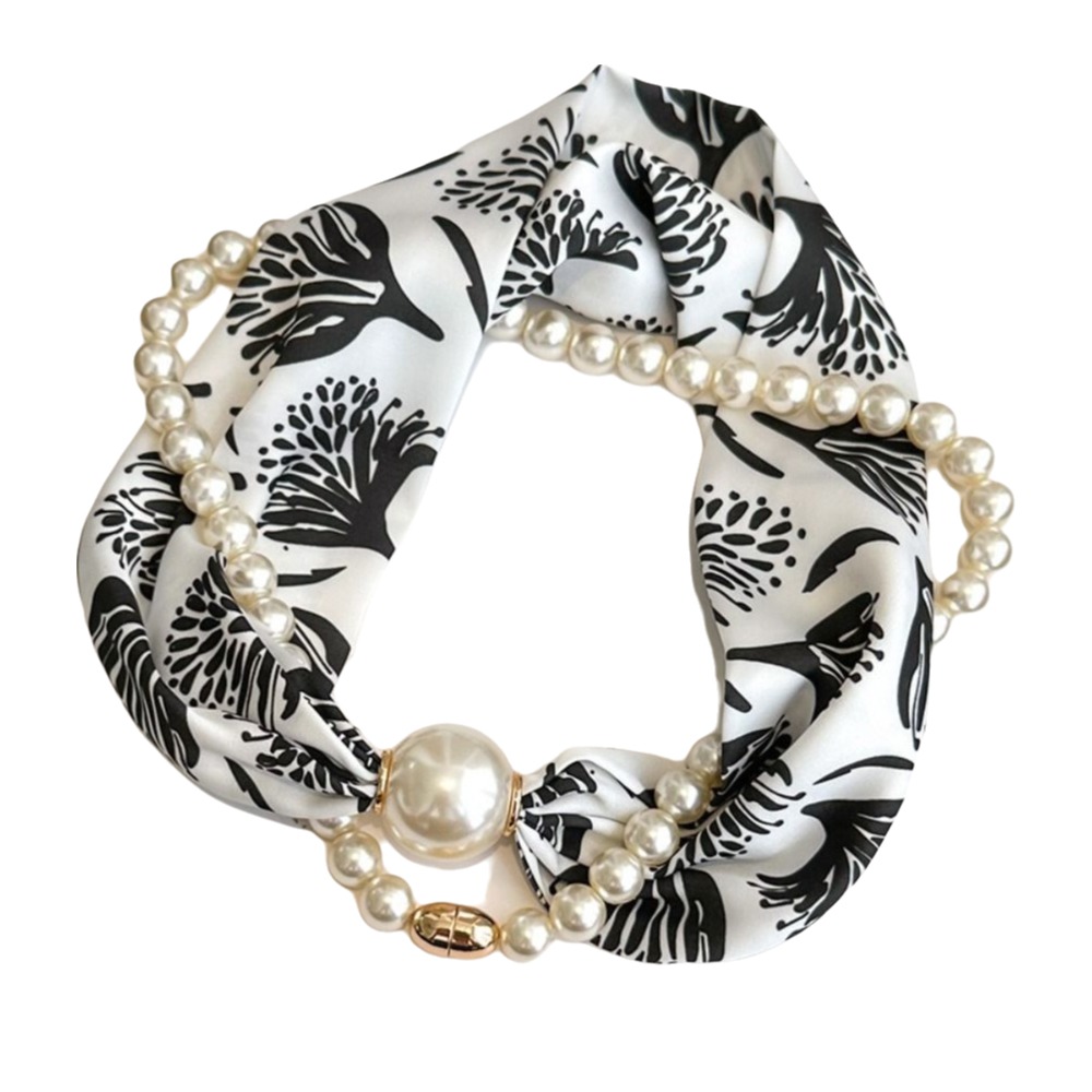 Écharpe en soie avec perles ma - Women'S Accessories For Neck avis et prix