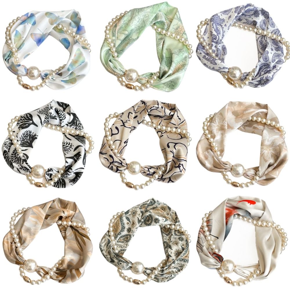 Écharpe en soie avec perles ma - Women'S Accessories For Neck avis et prix